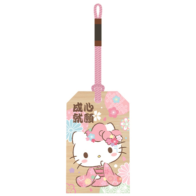HELLO KITTY木質御守悠遊卡-心願成就
